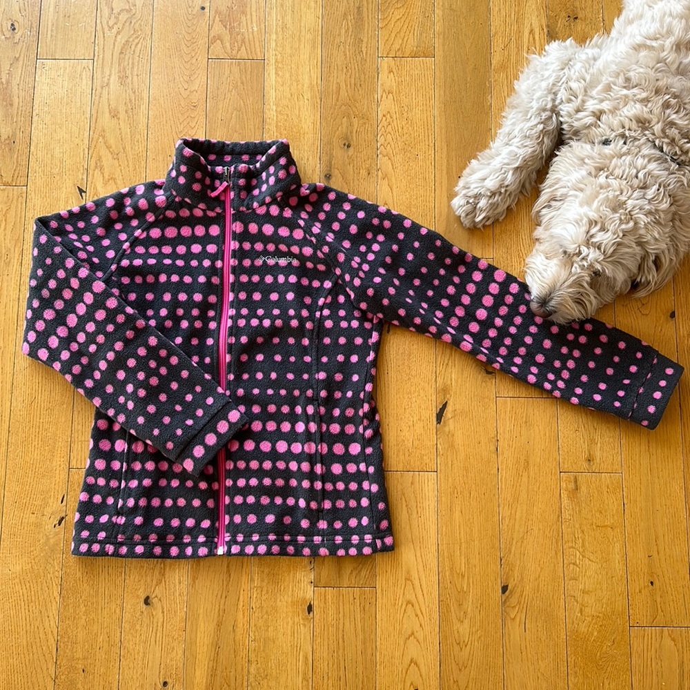 COLUMBIA girls zip front fleece. Size M (10/12)